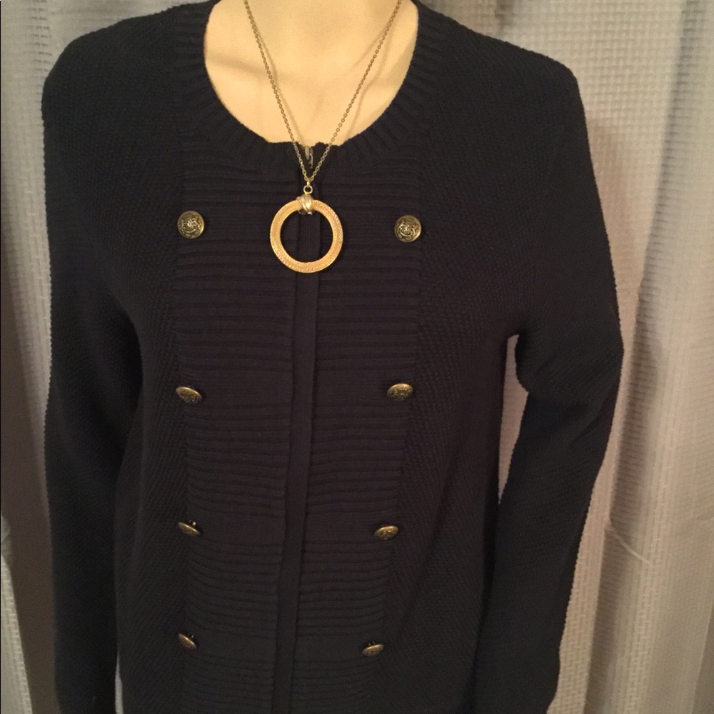 Ann Taylor Loft Navy Sweater Medium New With Tags